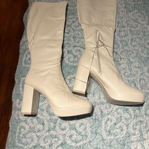 Alter’d State knee high white boots